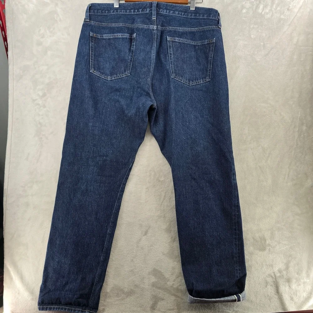 J.Crew Nihon Menpu Jeans Mens 36x34 Dark Wash Selvedge Japanese Denim